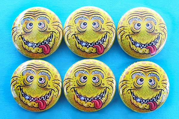 Smiley buttons by Jay Lynch