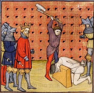 The king of Navarre (Charles II the Bad) having the leaders of the Jacquerie executed by beheading