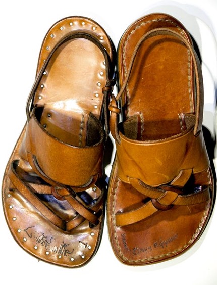 Sandals hand-made by Davy Rippner Leathersmithe